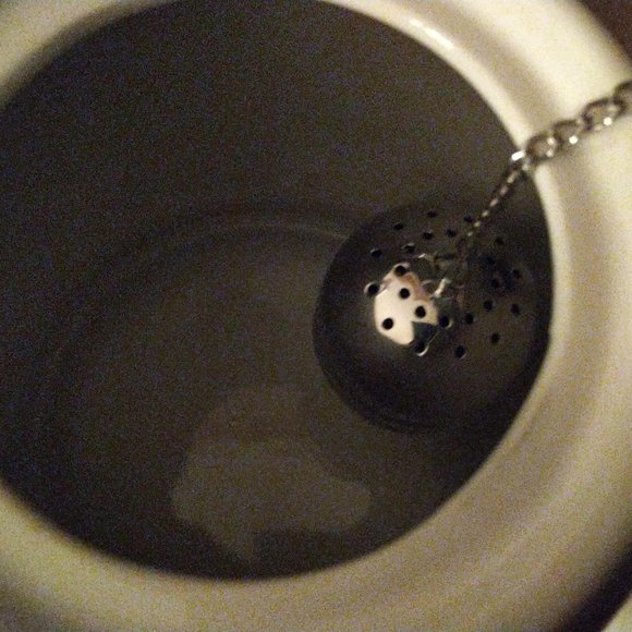 Exc Vtg Teapot w.copper thermal cover tea steeper 3 Homer Laughlin teacups bonus - Picture 12 of 14